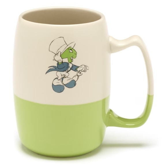 Disney Pinocchio Jiminy Cricket Dip Glaze Sketch Mug Green - Picture 1 of 7